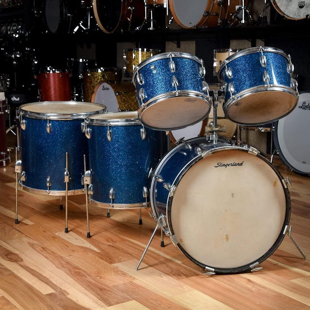 Slingerland 12/12/16/18/20 Blue Sparkle 1960s